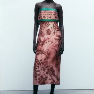 Zara Strapless Midi Dress